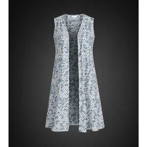 Ladies Lularoe Joy Sleeveless Long Open Front Cardigan Style Duster Size Medium